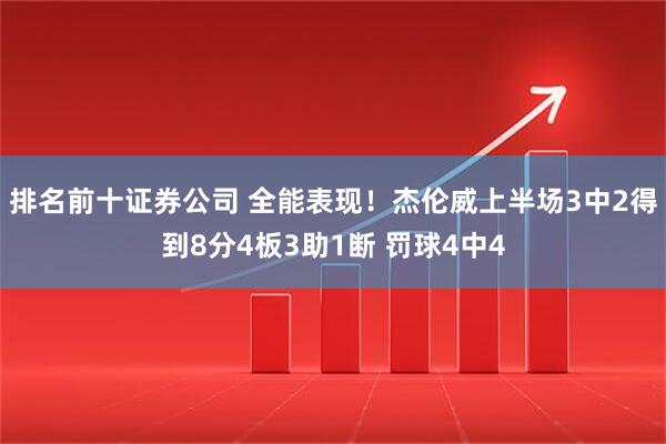 排名前十证券公司 全能表现！杰伦威上半场3中2得到8分4板3助1断 罚球4中4